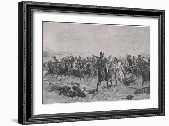 Norman Ramsay at Fuentes de Onoro, 5th May 1811, Illustration from 'British Battles on Land and…-William Barnes Wollen-Framed Giclee Print