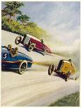 Racing Cars of 1926: Oddly One Car is Carrying Two People the Others Only One-Norman Reeve-Mounted Photographic Print