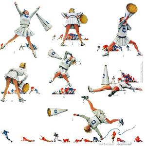 "Cheerleader", November 25,1961 by Norman Rockwell