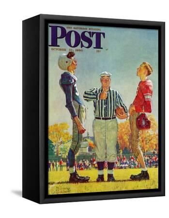 Vintage 90s Norman Rockwell Triple Self-Portrait Art and