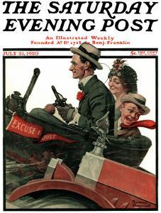 "Excuse My Dust" Saturday Evening Post Cover, July 31,1920 by Norman Rockwell