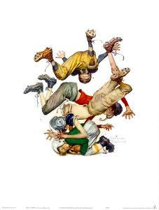First Down by Norman Rockwell