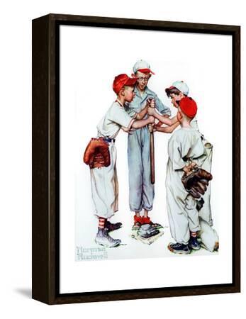 Four Sporting Boys: Baseball' Giclee Print - Norman Rockwell | Art.com