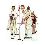Four Sporting Boys: Baseball-Norman Rockwell-Giclee Print