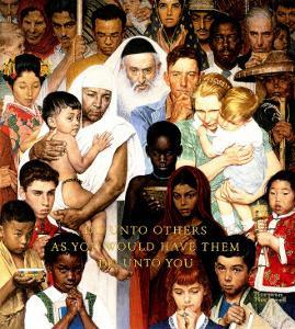 "Golden Rule" (Do unto others), April 1,1961 by Norman Rockwell