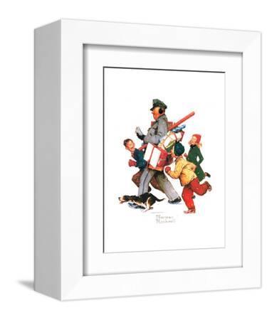 Jolly Postman Giclee Print - Norman Rockwell | Art.com