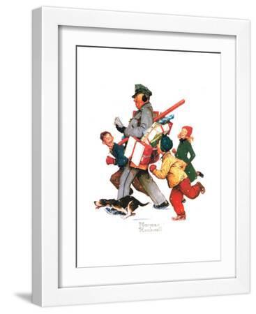 Norman Rockwell ジョリーポストマン 　メリークリスマス norman-rockwell-jolly-