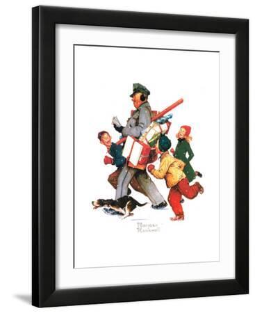 Norman Rockwell ジョリーポストマン 　メリークリスマス norman-rockwell-jolly-