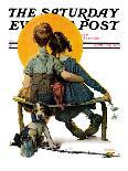 Spring Flowers-Norman Rockwell-Giclee Print