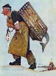 The Lineman (or Telephone Lineman on Pole)-Norman Rockwell-Giclee Print