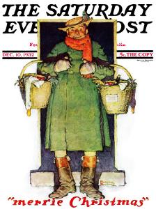 "Merrie Christmas" Saturday Evening Post Cover, December 10,1932 by Norman Rockwell