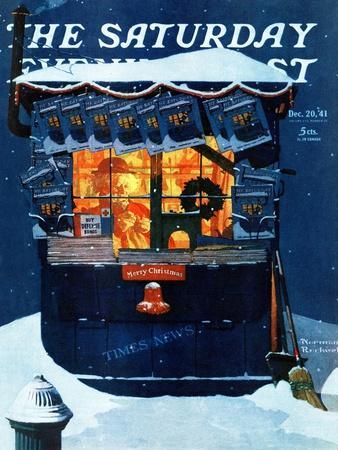 Norman Rockwell ジョリーポストマン メリークリスマス Merry
