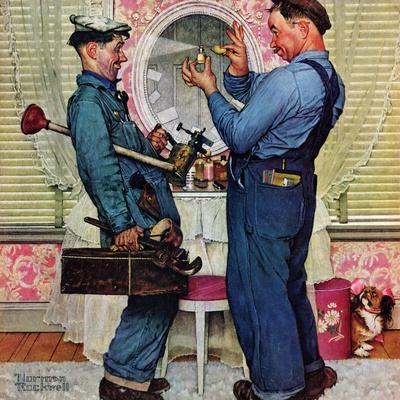 Norman Rockwell Two Flirts Home Wall Decor Art Painting Print