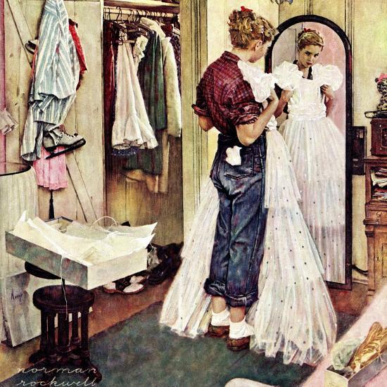 normans prom dresses Prom Dress", March 19,1949 Giclee Print - Norman Rockwell