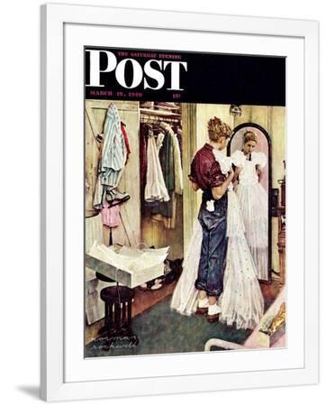 open lace back dress Amazon.com: JU XIANG Norman Rockwell Tapestry,Prom Dress, 1949 Tapestry  Decorative Painting Wall Art Living Room Tapestries Bedroom Prints 60