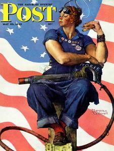 "Rosie the Riveter" Saturday Evening Post Cover, May 29,1943 by Norman Rockwell