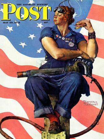 Rosie the Riveter" Saturday Evening Post Cover, May 29,1943 ...