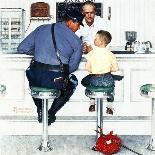 Four Sporting Boys: Basketball-Norman Rockwell-Giclee Print