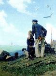 The Stay at Homes (or Outward Bound; Looking Out to Sea)-Norman Rockwell-Framed Giclee Print