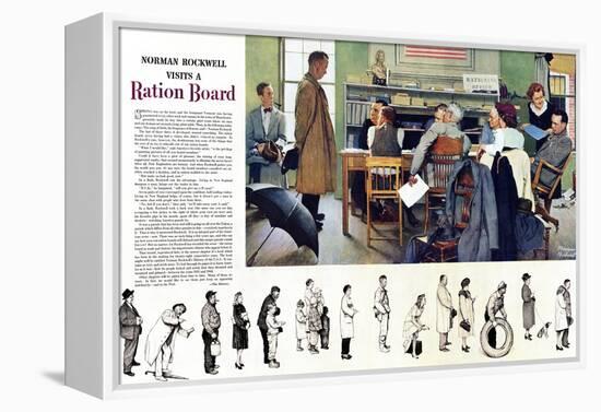 "Norman Rockwell visit a Ration Board", July 15,1944-Norman Rockwell-Framed Premier Image Canvas