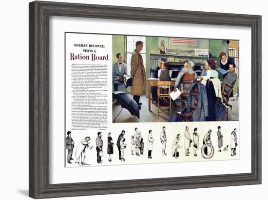 "Norman Rockwell visit a Ration Board", July 15,1944-Norman Rockwell-Framed Giclee Print