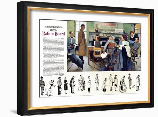 "Norman Rockwell visit a Ration Board", July 15,1944-Norman Rockwell-Framed Giclee Print