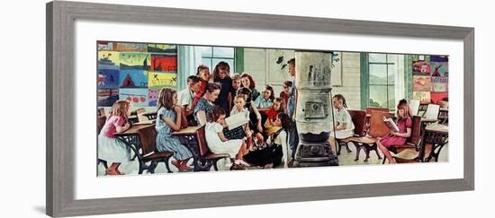 Norman Rockwell Visits a Country School-Norman Rockwell-Framed Giclee Print