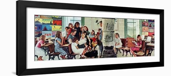 Norman Rockwell Visits a Country School-Norman Rockwell-Framed Giclee Print