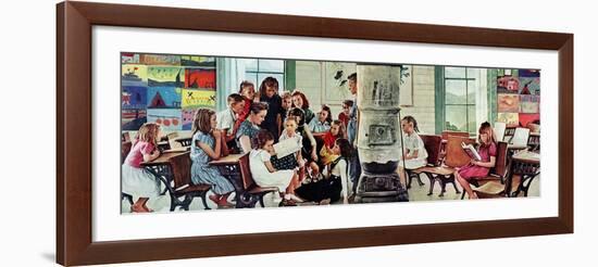 Norman Rockwell Visits a Country School-Norman Rockwell-Framed Giclee Print