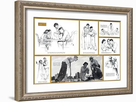 "Norman Rockwell Visits a County Agent" B, July 24,1948-Norman Rockwell-Framed Giclee Print