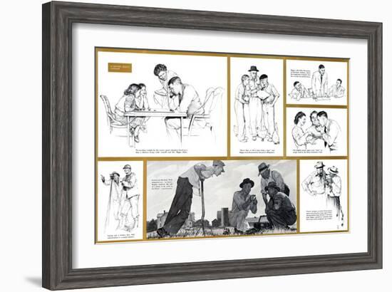 "Norman Rockwell Visits a County Agent" B, July 24,1948-Norman Rockwell-Framed Giclee Print