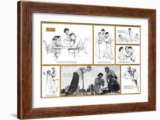 "Norman Rockwell Visits a County Agent" B, July 24,1948-Norman Rockwell-Framed Giclee Print