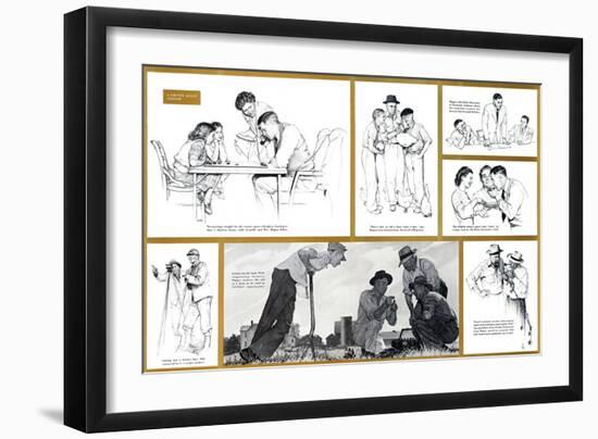 "Norman Rockwell Visits a County Agent" B, July 24,1948-Norman Rockwell-Framed Giclee Print