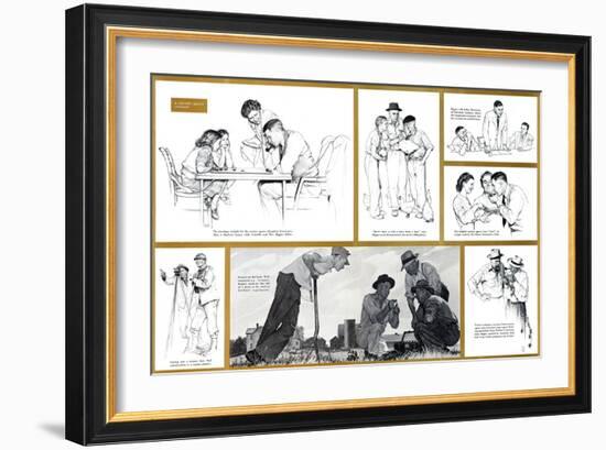 "Norman Rockwell Visits a County Agent" B, July 24,1948-Norman Rockwell-Framed Giclee Print