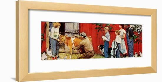 Norman Rockwell Visits a County Agent-Norman Rockwell-Framed Giclee Print