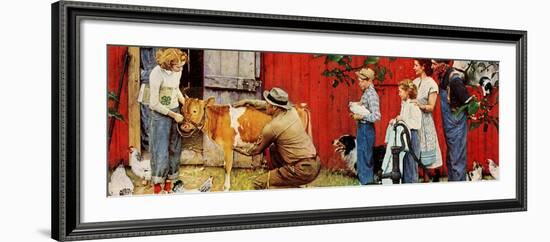 Norman Rockwell Visits a County Agent-Norman Rockwell-Framed Giclee Print