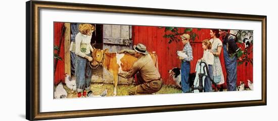 Norman Rockwell Visits a County Agent-Norman Rockwell-Framed Giclee Print