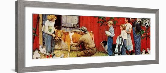 Norman Rockwell Visits a County Agent-Norman Rockwell-Framed Giclee Print