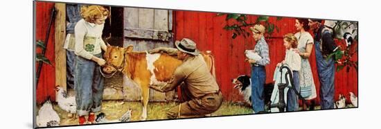 Norman Rockwell Visits a County Agent-Norman Rockwell-Mounted Giclee Print