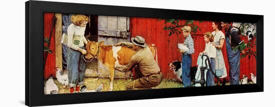 Norman Rockwell Visits a County Agent-Norman Rockwell-Framed Giclee Print