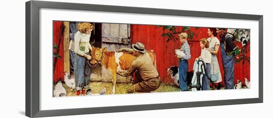 Norman Rockwell Visits a County Agent-Norman Rockwell-Framed Giclee Print