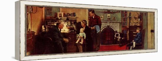 Norman Rockwell Visits a Family Doctor-Norman Rockwell-Framed Premier Image Canvas