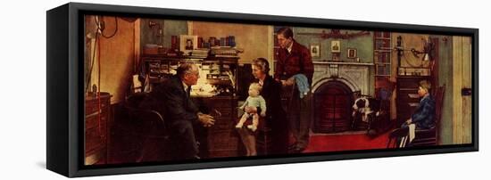 Norman Rockwell Visits a Family Doctor-Norman Rockwell-Framed Premier Image Canvas