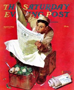 "Willie Gillis on K.P" Saturday Evening Post Cover, April 11,1942 by Norman Rockwell