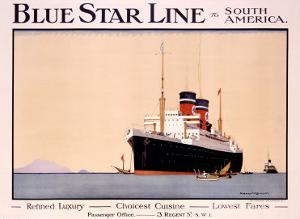 Blue Star Line by Norman Wilkinson
