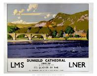 Dunkeld Cathedral, River Tay, LMS/LNER, c.1923-1947-Norman Wilkinson-Giclee Print