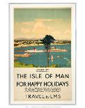 Isle of Man for Happy Holidays, LMS, c.1923-1947-Norman Wilkinson-Giclee Print