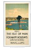 Isle of Man, Treasure Isle, LMS, c.1923-1947-Norman Wilkinson-Giclee Print