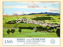 LMS Railway Night Train Scotland-Norman Wilkinson-Framed Giclee Print