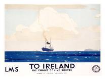 Isle of Man, Treasure Isle, LMS, c.1923-1947-Norman Wilkinson-Giclee Print